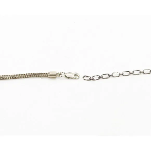 CAROLYN POLLACK 925 SilverVintage Turquoise Kokopelli Chain Necklace NE3288